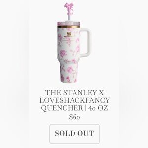 BRAND NEW 🎀 The Stanley x LoveShackFancy Quencher | 40 OZ - Ribbon Rosa